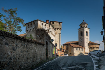 Fototapeta na wymiar Lerma, Piedmont, Italy - The castle