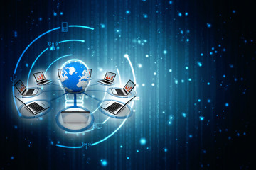 3d rendering Computer network