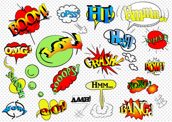 Isolated vector hand drawn arrows and comic blank