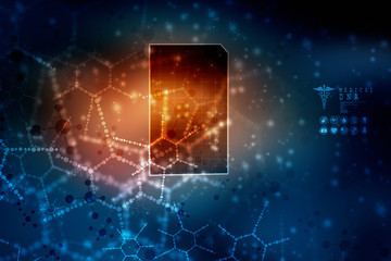 2d illustration abstract medical background