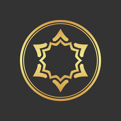 Abstract gold element. Gold decoration.