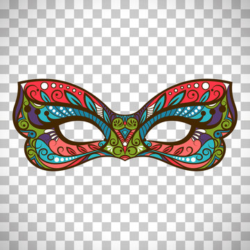 Colored mask in butterfly colors