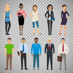 Obraz premium Business dressed and casual dressed people