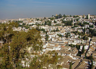 Views of Granada from a height, Spain