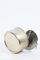 Empty aluminum food can