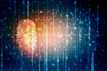 2d illustration Finger Print