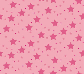 Vector pink star pattern, seamless background