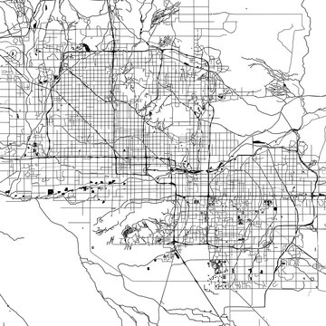 Phoenix Monochrome Vector Map