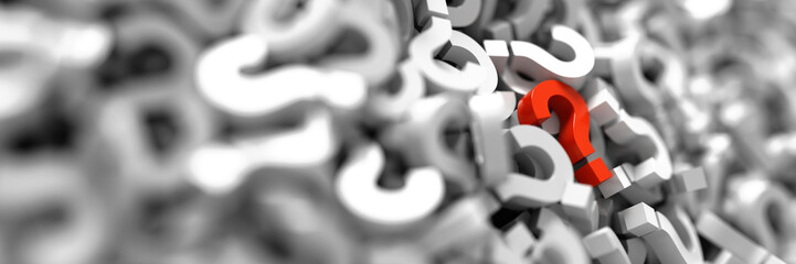 infinite question icons, original 3d rendering; business and marketing concepts