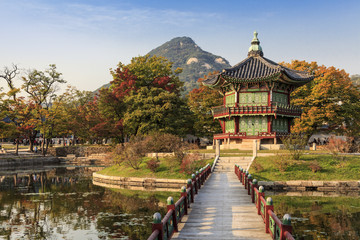 Gyeongbokgung Palace in autumn. Seoul, Korea.