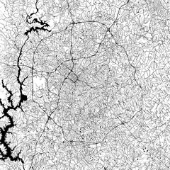 Charlotte Monochrome Vector Map