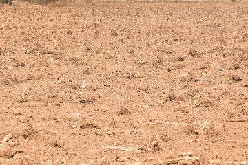 Plowed Soil Farm Field Closeup
