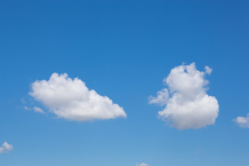 Naklejka na ściany i meble Light gentle cloud on a blue sky