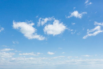 Naklejka na ściany i meble Light gentle cloud on a blue sky