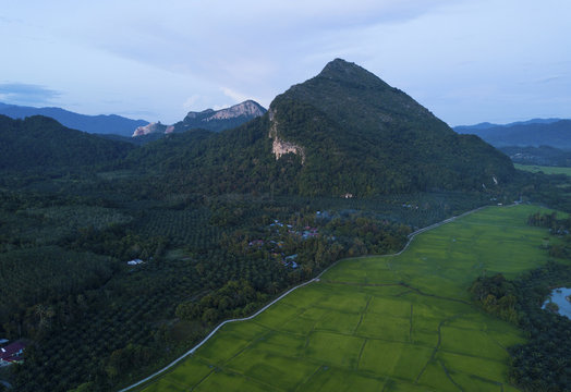 Arial View Of Mount Baling, Kedah After Sunrise.