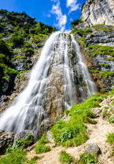dalfazer waterfall at the achensee lake