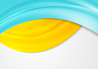 Colorful smooth abstract wavy corporate background
