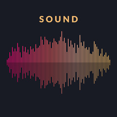 Vector illustration of music wave in the form of the equalizer