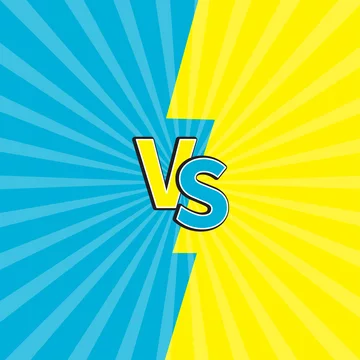 Versus Letters Or VS Battle Fight Competition. Cute Cartoon Style. Pink  Yellow Background Template. Sunburst With Ray Of Light. Starburst Effect.  Flat Design. Vector Illustration Royalty Free SVG, Cliparts, Vectors, and  Stock