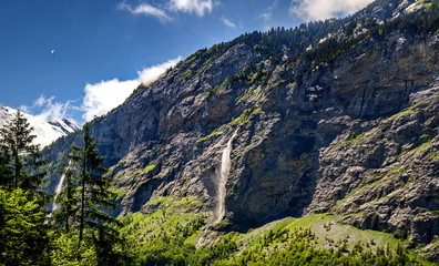 Fototapeta na wymiar View on Lauterbrunnen valley, Swiss Alps, Switzerland
