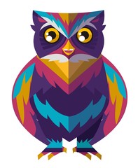 colorful cute owl