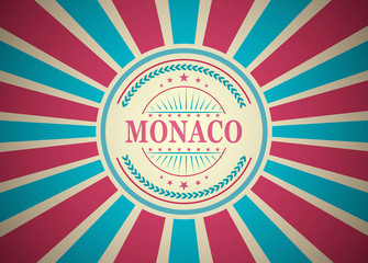 Monaco Retro Vintage Style Stamp Background