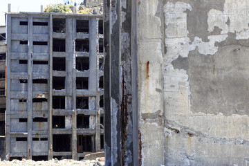 Ruins in Hashima Island, Japan