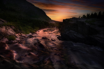 First Light Over Swiftcurrent Creek