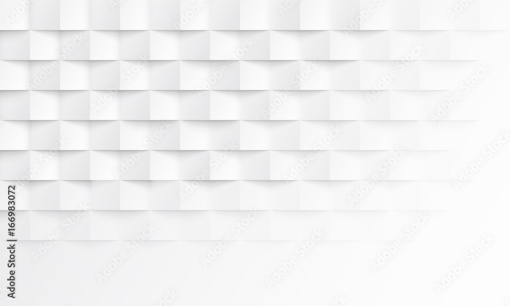 Aufkleber abstract white background with brick shadow texture. vector geometric interior design backdrop