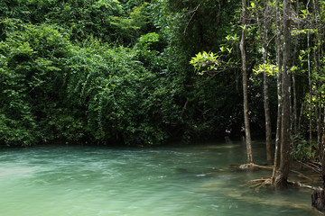 Thailand waterfall in Kanchanaburi