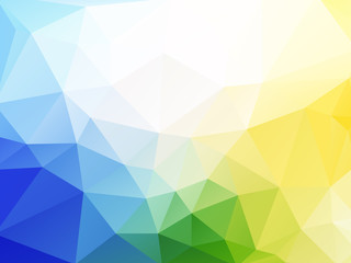 abstract vector blue yellow green geometric background