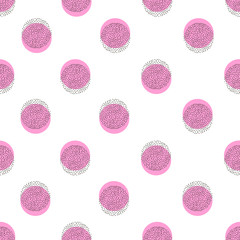 Colorful creative seamless pattern with circles