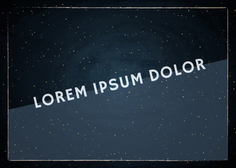 Empty border on blackboard chalkboard background