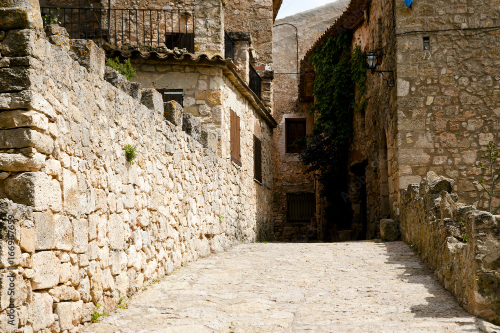 Wall mural Cobble Street - Siurana - Spain