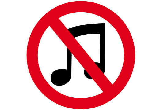 Schild Musik verboten