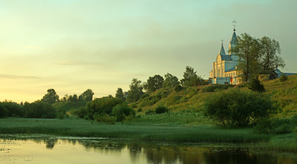 Obraz premium The sunrise and the temple