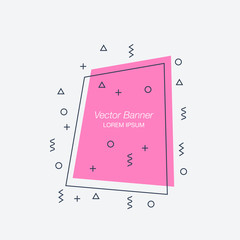 trendy flat geometric vector banners