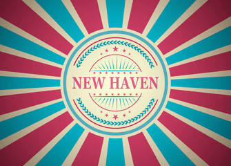 New Haven Retro Vintage Style Stamp Background