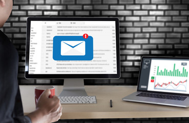 Mail Communication Connection message to mailing contacts phone Global Letters Concept