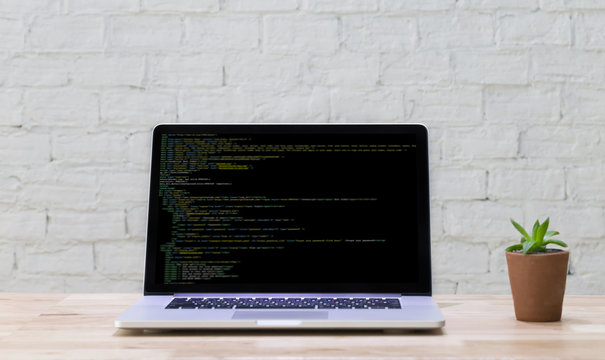 Developer Team Working Laptop Computer Mobile Application Softwareand Web Design Online Technology Content script to display