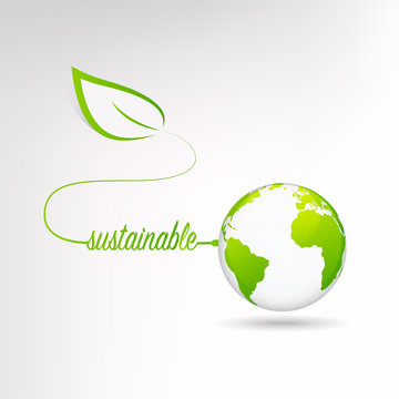 Sustainable world concept, Vector illustration