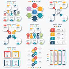 Set with infographics