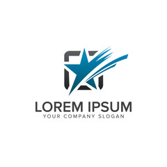 Obraz premium Star logo design concept template