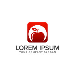 Apple Fruit Logo design concept template