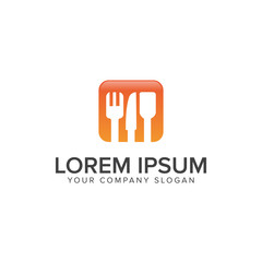 kitchen tool Logo design concept template