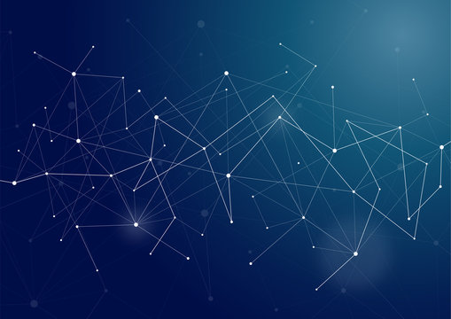 Vector Connecting Dot Line Network Background
