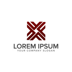 letter F Decoration logo design concept template