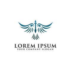 wings bird logo. luxury design concept template