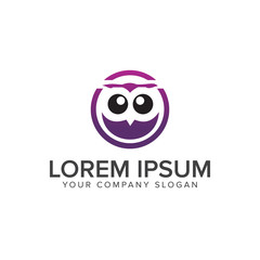 The eyes of owls. Education logo design concept template