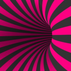 Illustration of Vector Spiral Optical Illusion Template. Spiral Twisted Vortex Tunnel Shape